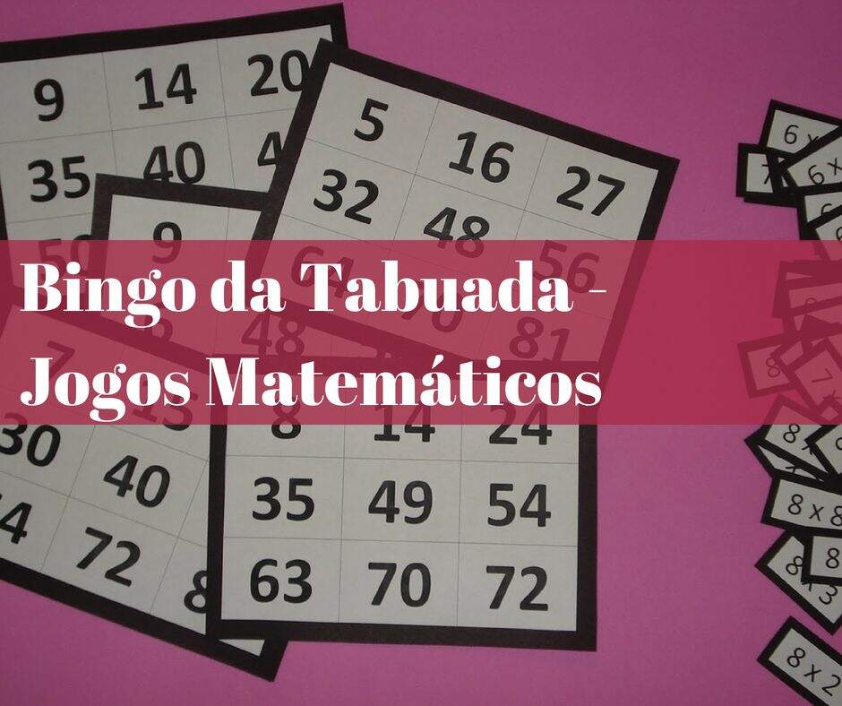 Bingo da tabuada para imprimir  Tabuada, Bingo, Jogo da tabuada